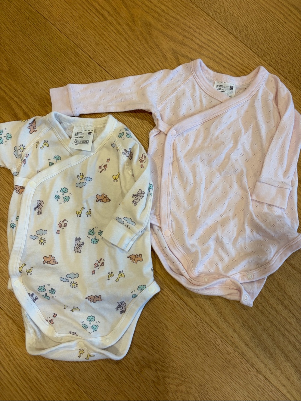 Uniqlo Onesies - Light Pink / Printed White